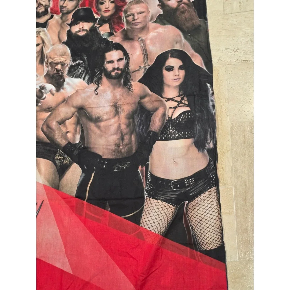 WWE Wrestling Legends Duvet Bed Cover‎ Lightweight 2015 Rock Austin EUC FULL